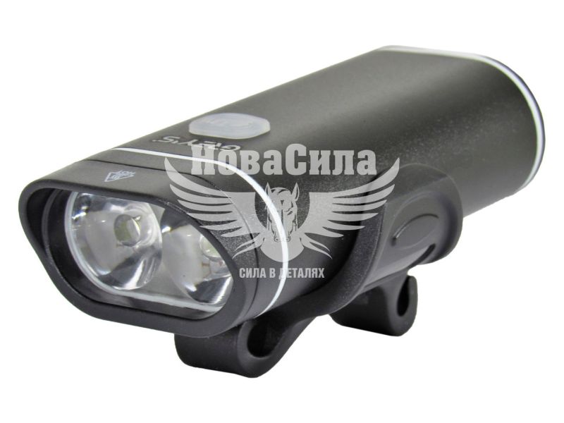 Фара велосипедна (Greys) LED 500lm, IPX5, кріпл. на кермо, роб. до 12 год, microUSD (GR10140)