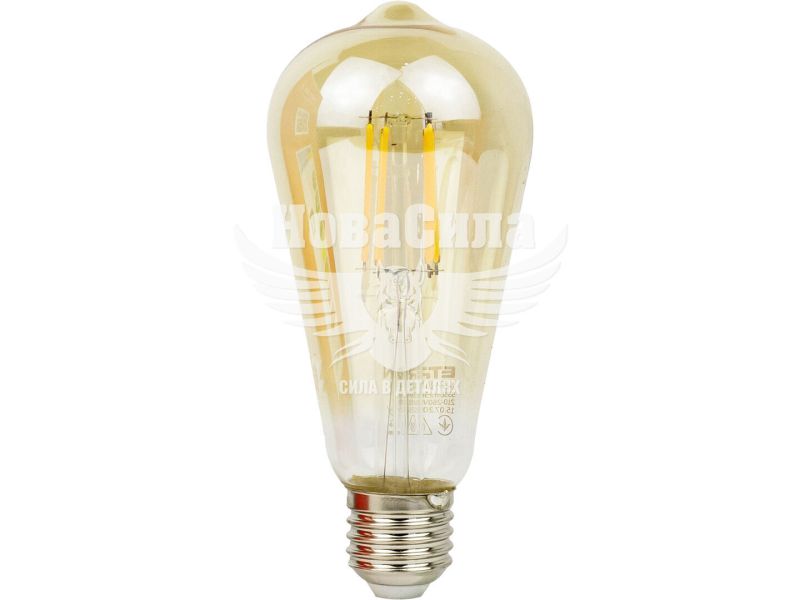 Світлодіодна лампа ETRON E27 Filament 7Вт 2500K ST64 Golden (1-EFP-163)