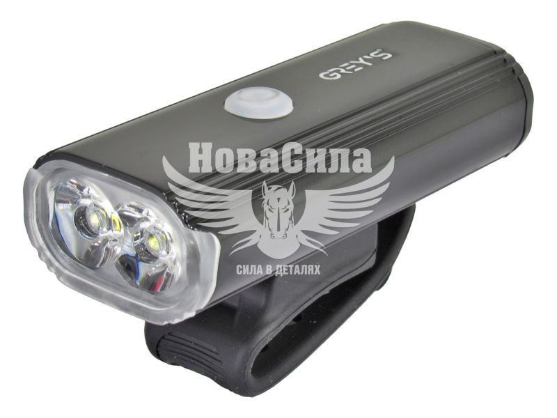 Фара велосипедна (Greys) LED 750lm, IPX4, 4000mAh, кріпл. на кермо, 8 реж. роботи, microUSD (GR10120)