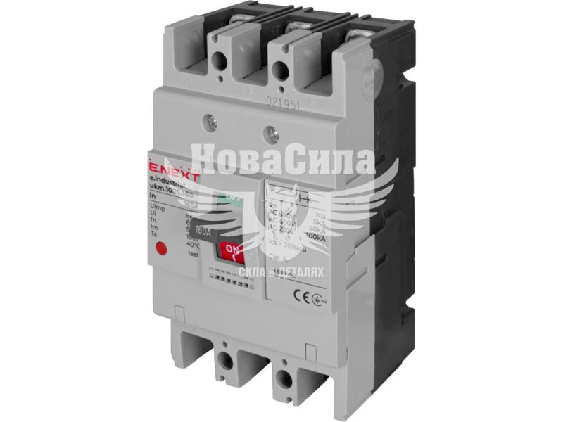 Силовий автоматичний вимикач E.NEXT e.industrial.ukm.100S.160, 3р, 160А (i0010034)