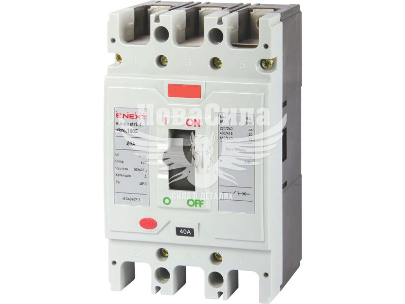 Силовий автоматичний вимикач E.NEXT e.industrial.ukm.100S.40, 3р, 40А (i0010020)