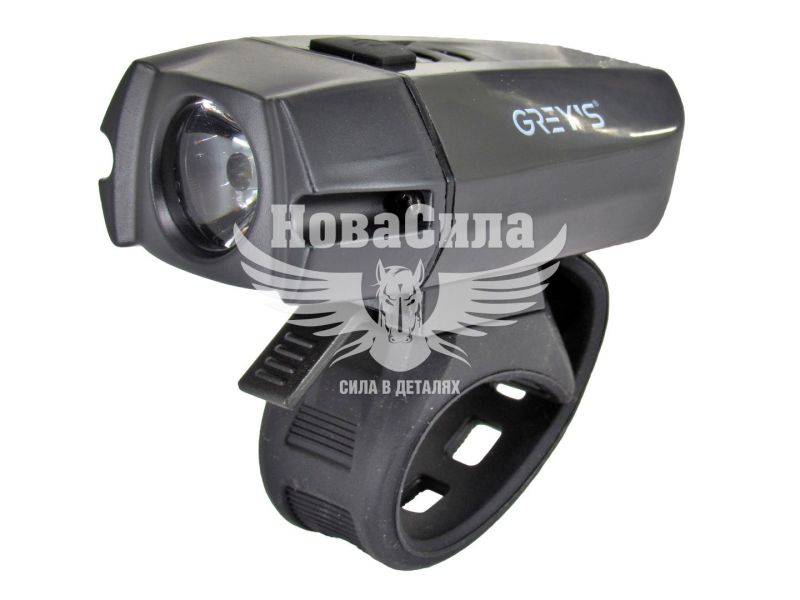 Фара велосипедна (Greys) 1xCree LED 400lm, IPX4, кріпл. на кермо, 1050mAh, 6 реж. роботи, USD порт (GR11140)
