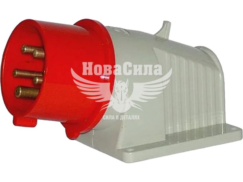 Силова вилка стаціонарна E.NEXT 3P+N+PE, 400В, 16А, IP44 (3622-220)
