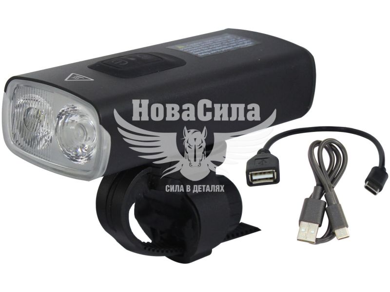 Фара велосипедна (Greys) LED 2600lm, 6700mAh, кріпл. на кермо, режим ближнього і дальнього світла, Powerbank (GR10230)