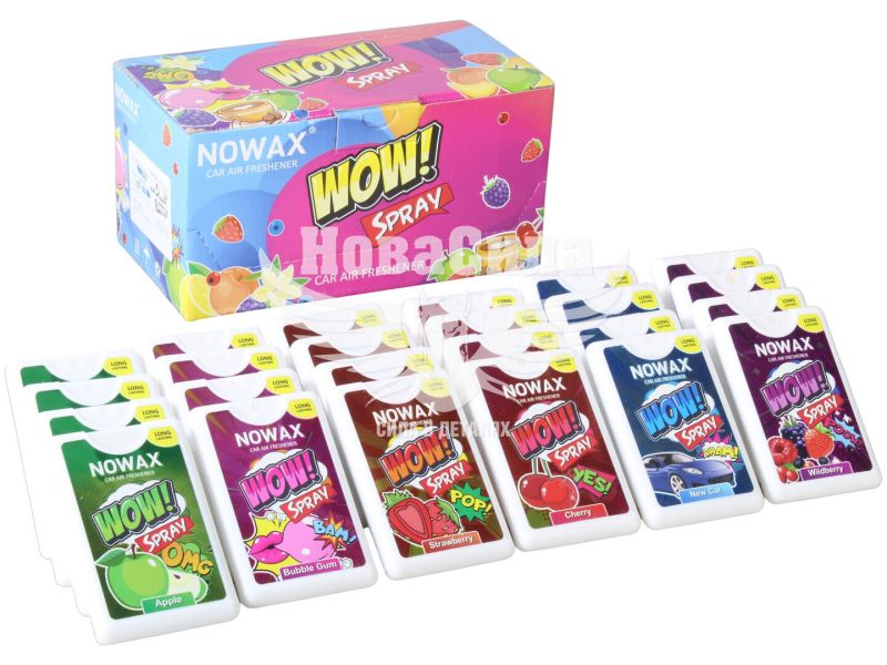 Ароматизатор (Nowax) WOW Spray 1упаковка 24шт. MIX 1 18мл. (NX00164)