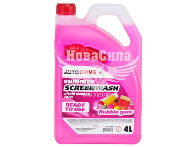 Омивач скла літній (Auto Drive) 4л. Bubble Gum (AD0133)