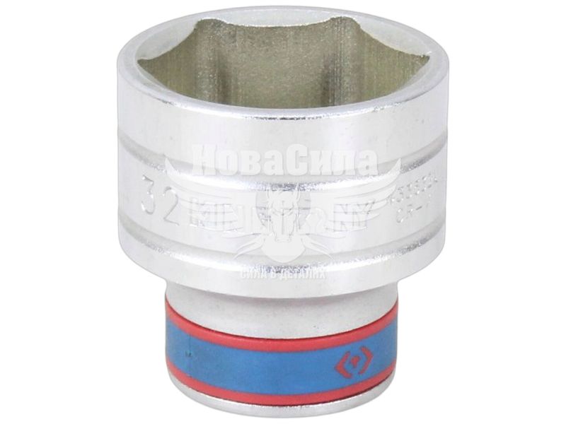 Головка торцева низька шестигранна 1/2 32мм. (King Tony)