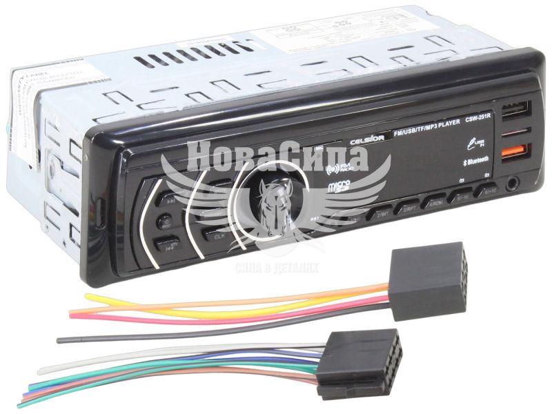 Автомагнітола 1-DIN (Celsior) 2USB+SD Card+AUX CSW-251R (CSW-251R)