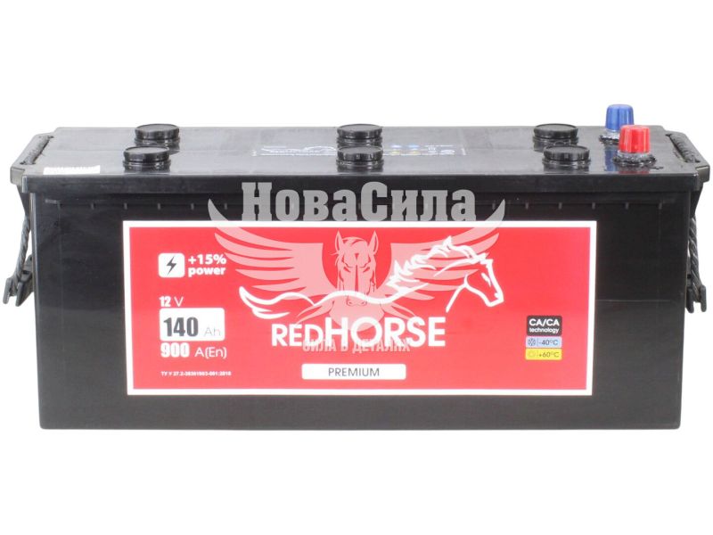 АКБ 140-А/Ч (Red Horse) Premium (L+) 900A (513х189х216мм.)
