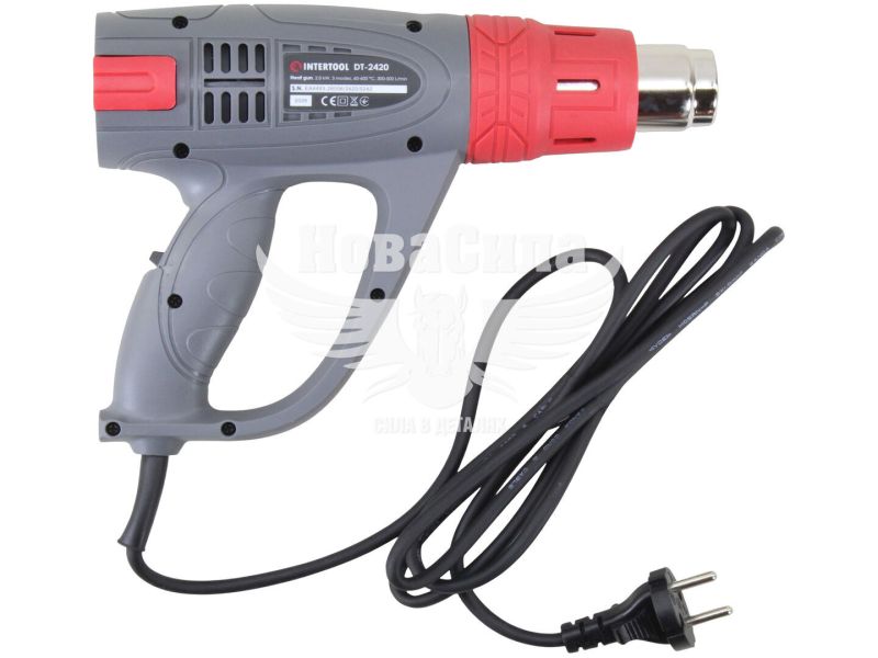 Фен промисловий (Intertool) 2000вт. 60-600° (DT-2420)