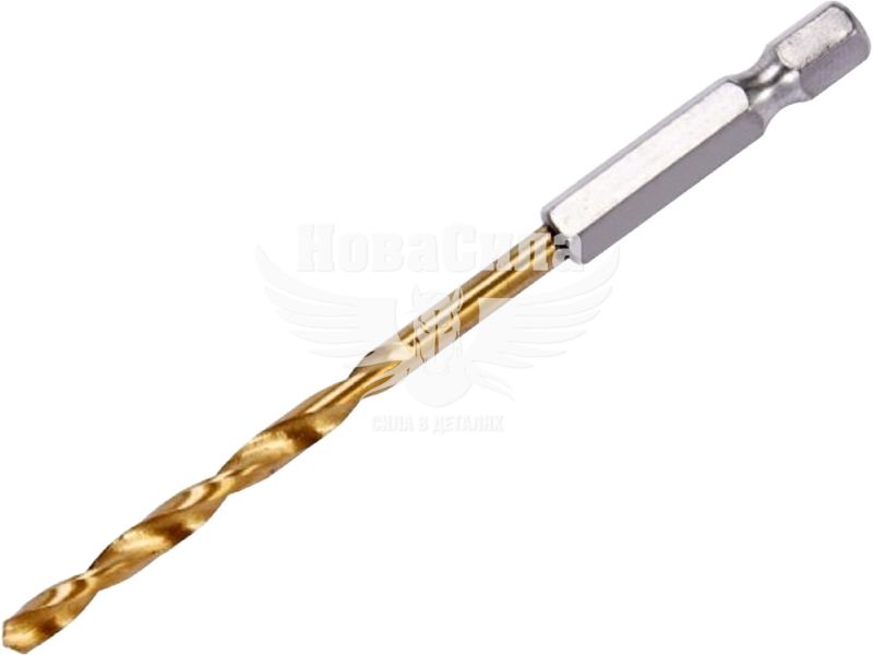 Свердло по металу (Yato) HSS TiN 6,5х121 мм, HEX 1/4" (YT-44765)