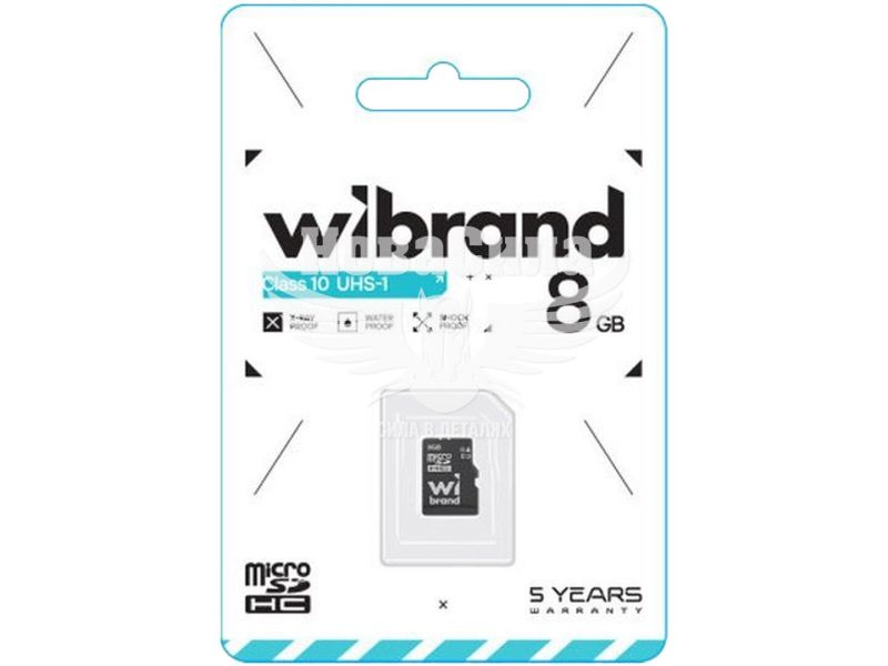 Флешка (microSD) 8GB Class 10 (Wibrand) без адаптера (U0933840)
