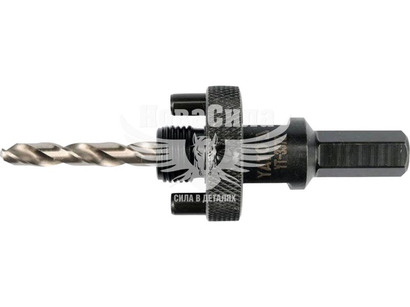 Тримач для кільцевих пил (Yato) 32–140 мм, різьба 5/8", хвостовик HEX 11 мм, з центрувальним свердлом (YT-3372)
