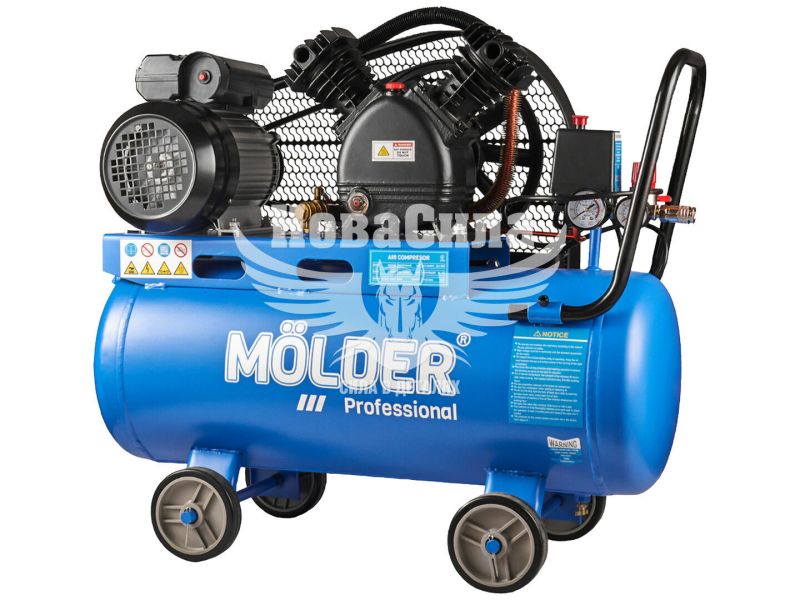 Компресор стаціонарний (Molder) (2-х цил.) 1,5кВт.- 8атм.- 202л/хв. 50л. (MA31520)