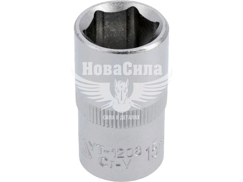 Головка торцева низька шестигранна 1/2 15 мм (Yato) довжина 38 мм (YT-1208)