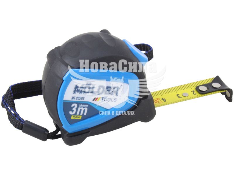 Рулетка 3м*16мм. (Molder Tools) нейл. покриття, автостоп (MT20203)
