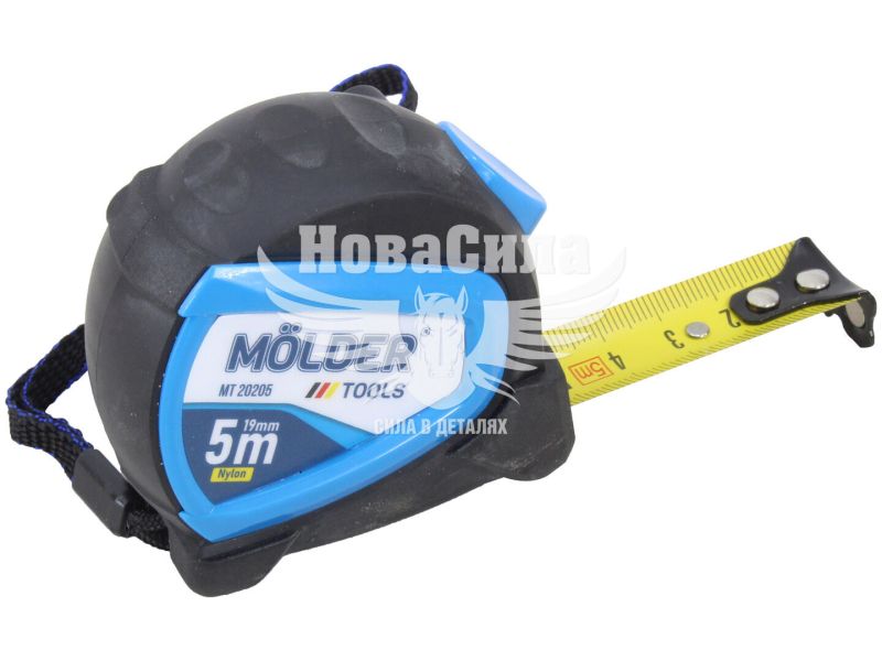 Рулетка 5м*19мм. (Molder Tools) нейл. покриття, автостоп (MT20205)