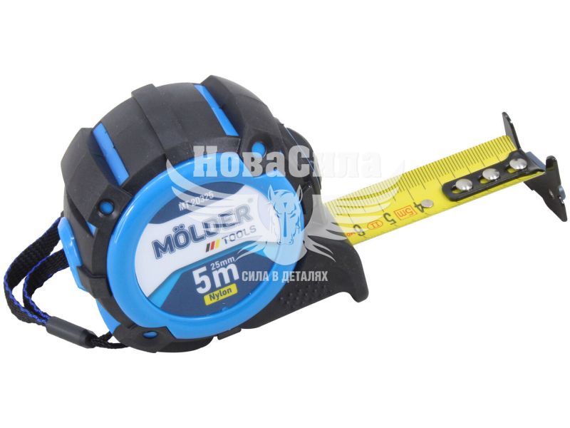 Рулетка 5м*25мм. (Molder Tools) нейл. покриття, автостоп, двостор. шкала (MT20325)