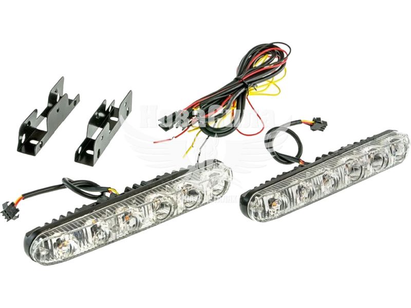 Фара денного світла (Cyclone) DRL 12V LED білий/жовтий 6-діодів, 9W (DRL-616(2))