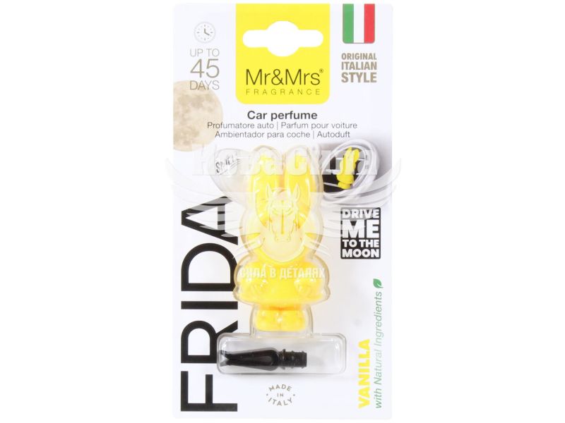 Ароматизатор (Mr&Mrs) Frida Yellow Vanilla (полімерний на дефлектор) (JFRIDBS006LV00)