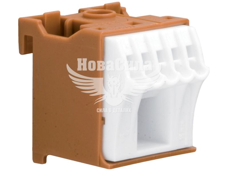 Клемний блок фазний Hager 1x16 мм2 + 5x4 мм2, 30 мм, QuickConnect (KN06P)