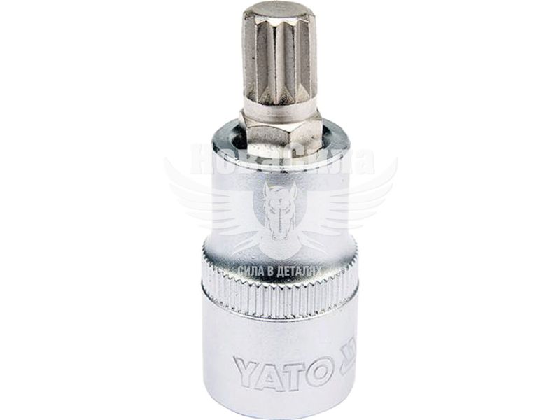 Головка торцева з бітою SPLINE 1/2 М10 (Yato) (55мм.) (YT-04343)