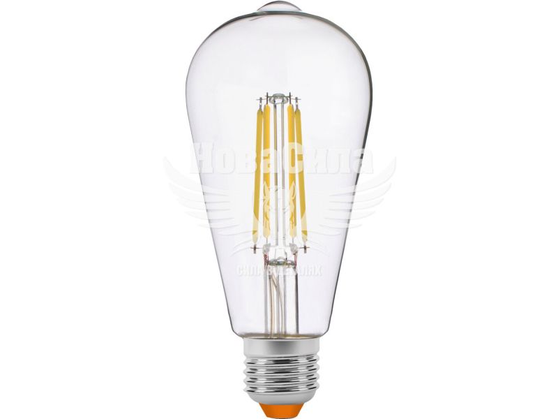 Світлодіодна лампа VIDEX E27 Filament 6Вт 4100K ST64FAD діммер (16397)