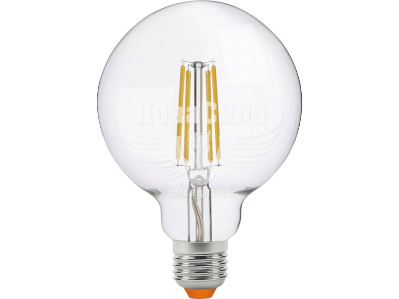 Світлодіодна лампа VIDEX E27 Filament 7Вт 4100K G95FD діммер (VL-G95FD-07274)