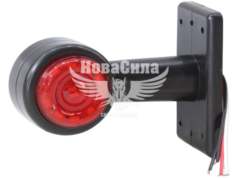Ліхтар габаритний ріжок (Auto Light) LED 12-24V прямий, білий/червоний (AL-0010-RW)