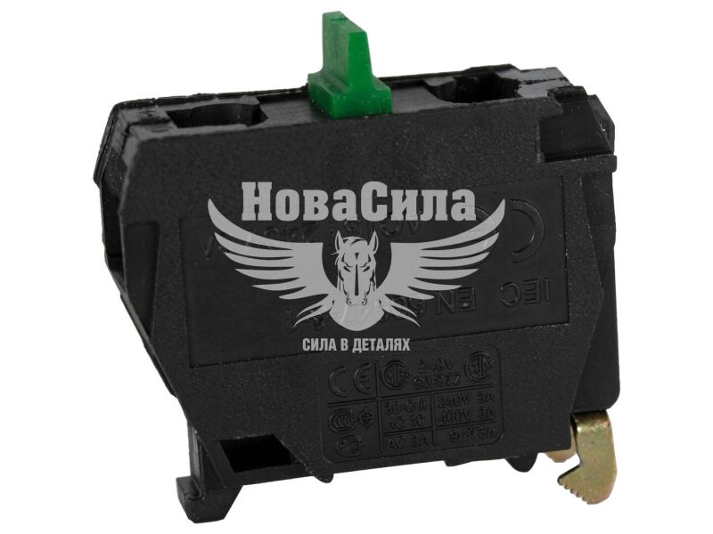 Блок-контакт нормально-відкритий NO E.NEXT e.cb.stand.xal.no 10 А 660 В, зелений (s008006)