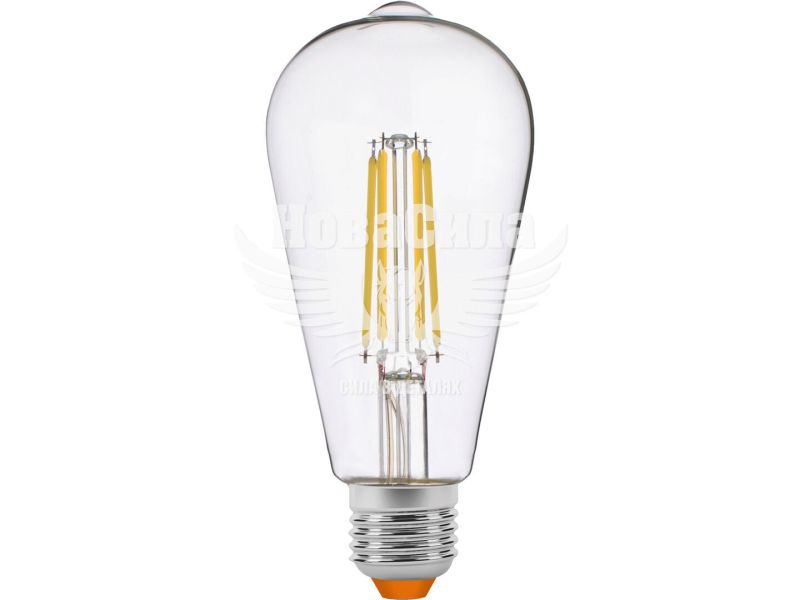 Світлодіодна лампа VIDEX E27 Filament 6Вт 4100K ST64FD діммер (VL-ST64FD-06274)