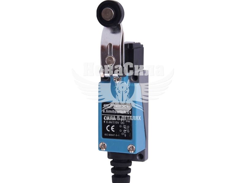 Вимикач кінцевий E.NEXT e.limitswitch.01, важіль з роликом, 1NO+1NC, IP65 (s0070005)