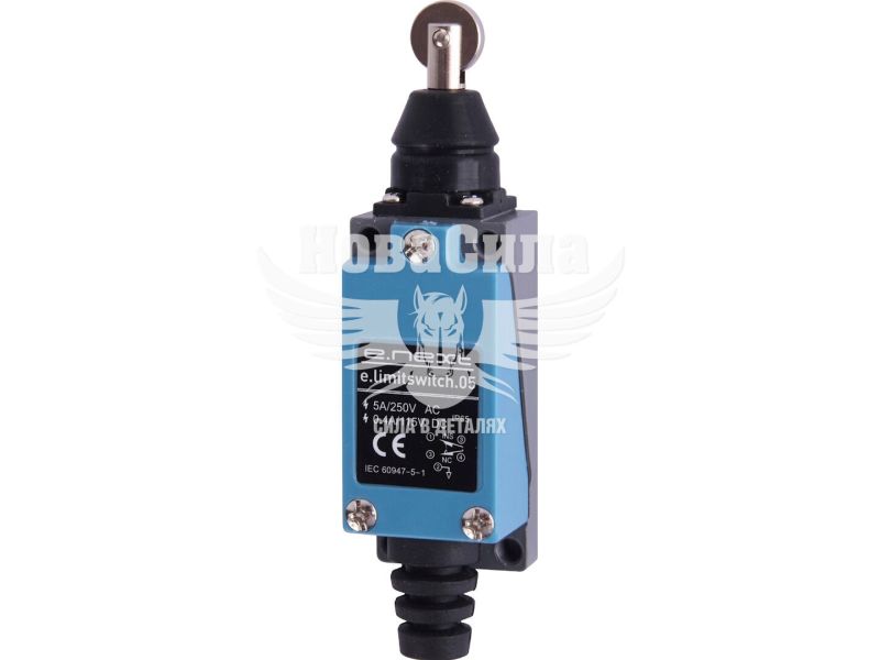 Вимикач кінцевий E.NEXT e.limitswitch.05, штовхач з горизонтальним роликом, 1NO+1NC, IP65 (s0070009)