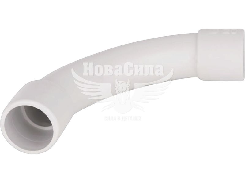 'єднувач кутовий плавний для ПВХ труб MUTLUSAN e.pipe.angle.large.stand.m.25, d-25 мм, 90°, IP55 (s1035210)