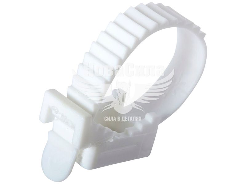 Кріплення ремінне затяжне пластикове E.NEXT e.holder.belt.stand.25_25, для труб d-25 мм, біле, 25 шт. (m0080125)
