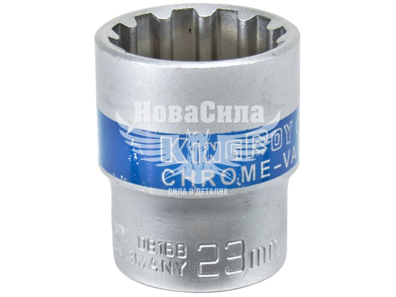 Головка торцева низька дванадцятигранна Spline 1/2 23мм. (King ROY) (30164-23)