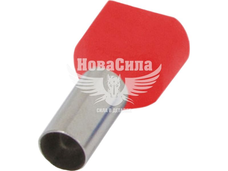 Наконечник втулковий подвійний ізольований E.NEXT e.terminal.stand.te.2.2.5.red (TE2510), 2х2,5 мм2, червоний, 100 шт. (s4037007)