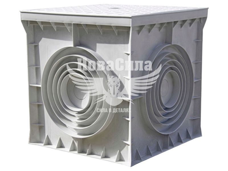 Колодец кабельный ревизионный пластиковый E.NEXT e.manhole.300.300.300.cover, 300х300х300 мм, с крышкой, 4 ввода (CP303030)