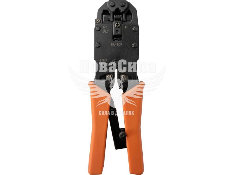 Кліщі обтискні для телефонних і мережевих конекторів E.NEXT e.tool.crimp.hs.2008.r, 4/6/8 PIN, 220 мм (t006001)