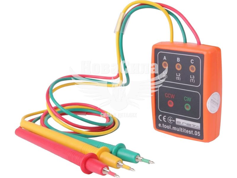 Указатель чередования фаз E.NEXT e.tool.multitest.05, 60–600 В, 20–400 Гц (p0470024)