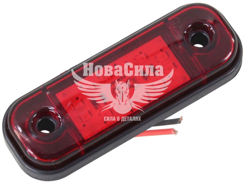 Ліхтар габаритний універсальний (Tempest) LED 24V червоний (прямокутник) (TP 97-12-30)