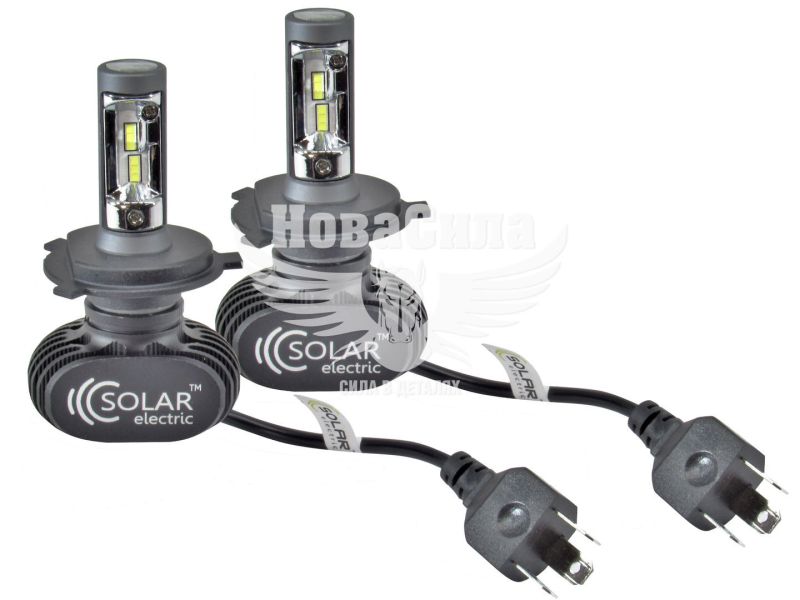 Лампочка LED H4 (Solar) Seoul CSP (6000K 50W) (8104)